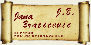 Jana Bratičević vizit kartica